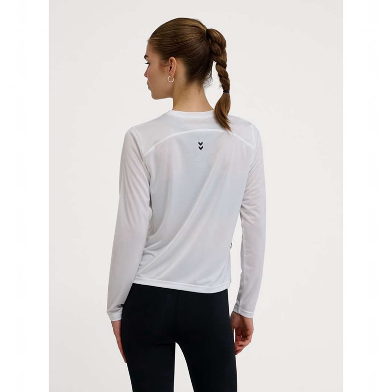 Hummel Pulse Workout W L/S T-shirts Damen Weiß | 860188-433