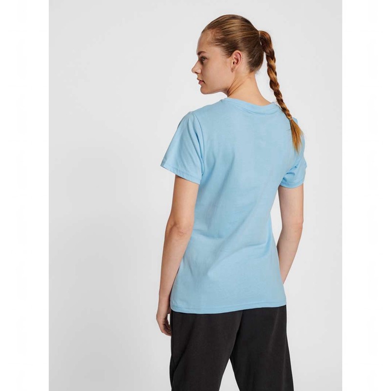 Hummel Red Basic S/S T-shirts Damen Blau | 755398-418