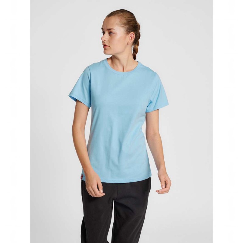 Hummel Red Basic S/S T-shirts Damen Blau | 755398-418
