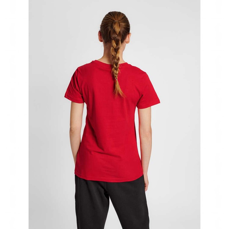 Hummel Red Basic S/S T-shirts Damen Rot | 005579-684