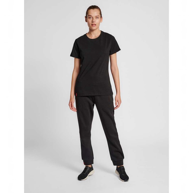 Hummel Red Basic S/S T-shirts Damen Schwarz | 676989-841