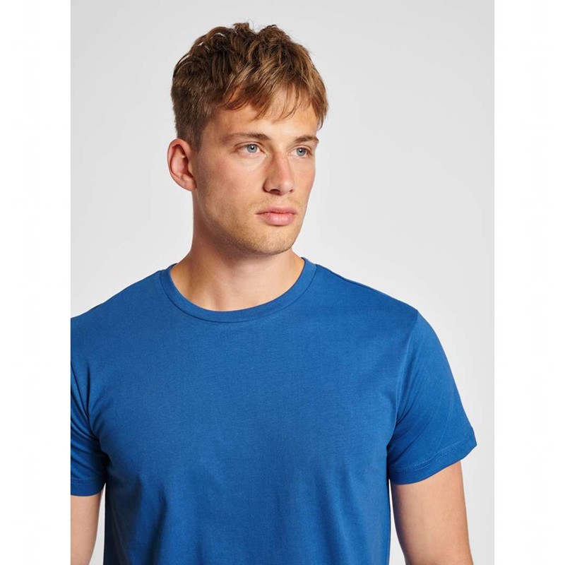Hummel Red Basic S/S T-shirts Herren Blau | 388910-847