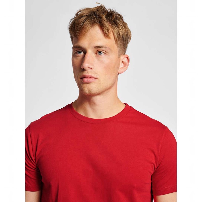 Hummel Red Basic S/S T-shirts Herren Rot | 720649-231