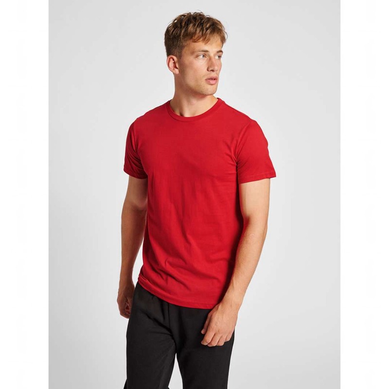 Hummel Red Basic S/S T-shirts Herren Rot | 720649-231