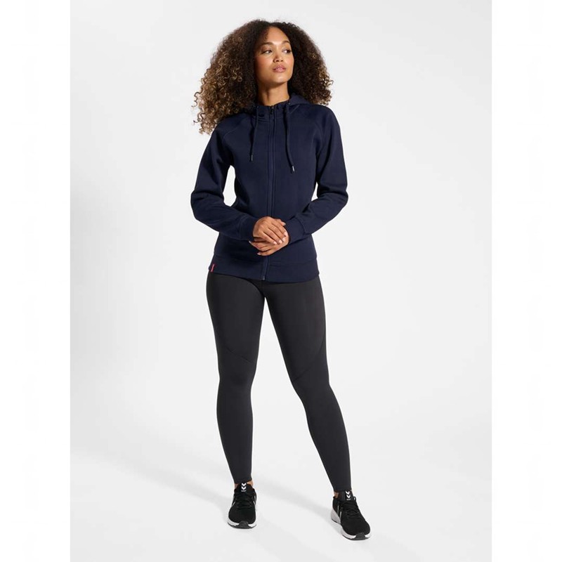 Hummel Red Classic Zip Hoodie Damen Navy | 164546-732