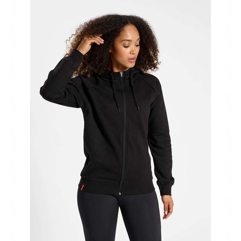 Hummel Red Classic Zip Hoodie Damen Schwarz | 062023-910
