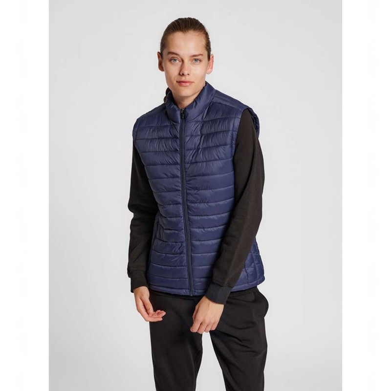 Hummel Red Quilted Weste Damen Navy | 194649-573