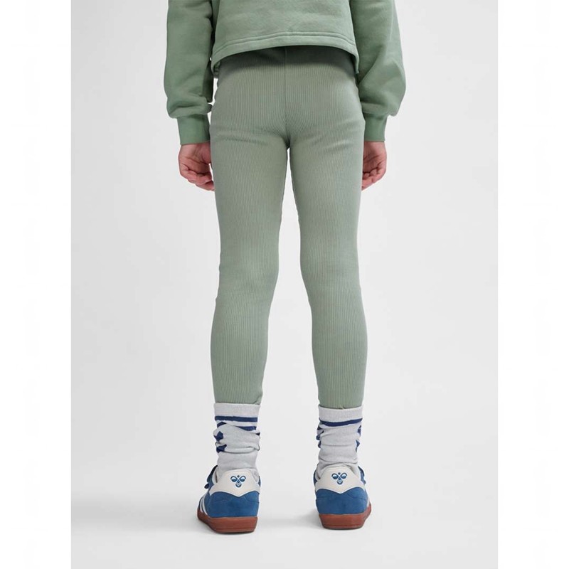 Hummel Rib Strumpfhose Kinder Grün | 735414-479