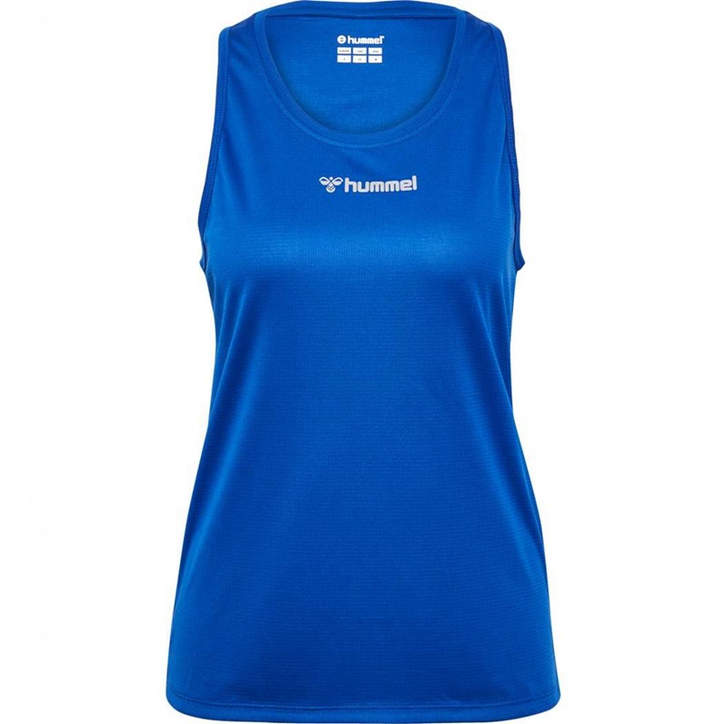 Hummel Run Singlet S/L Tanktop Damen Blau | 405592-895