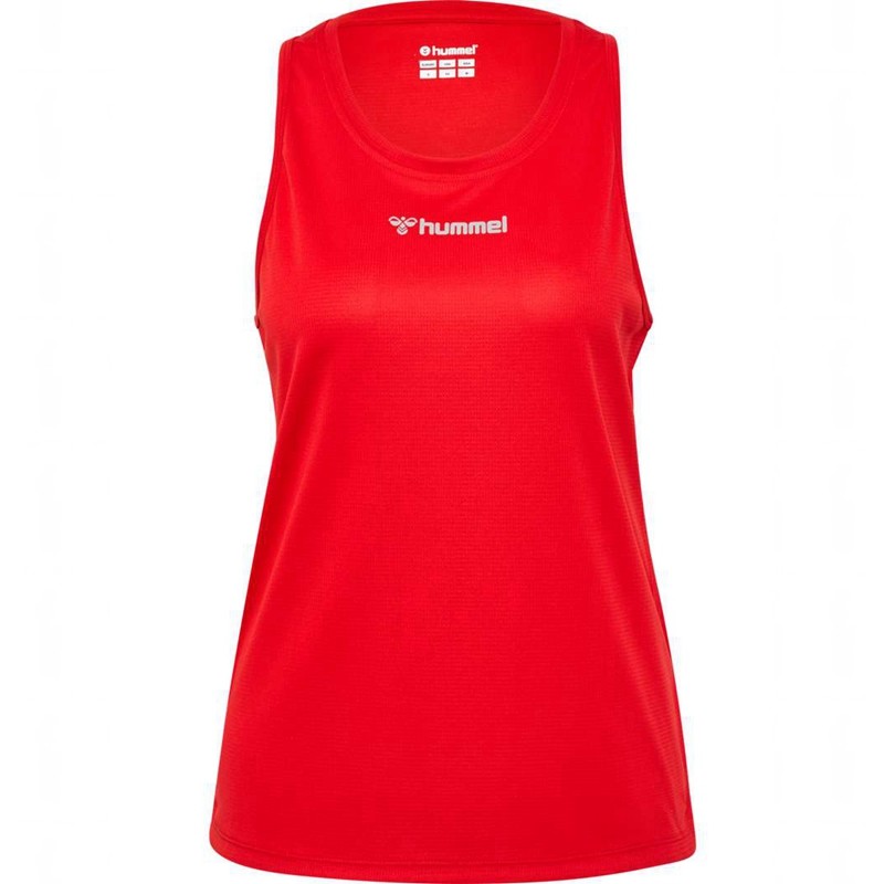 Hummel Run Singlet S/L Tanktop Damen Rot | 707967-863