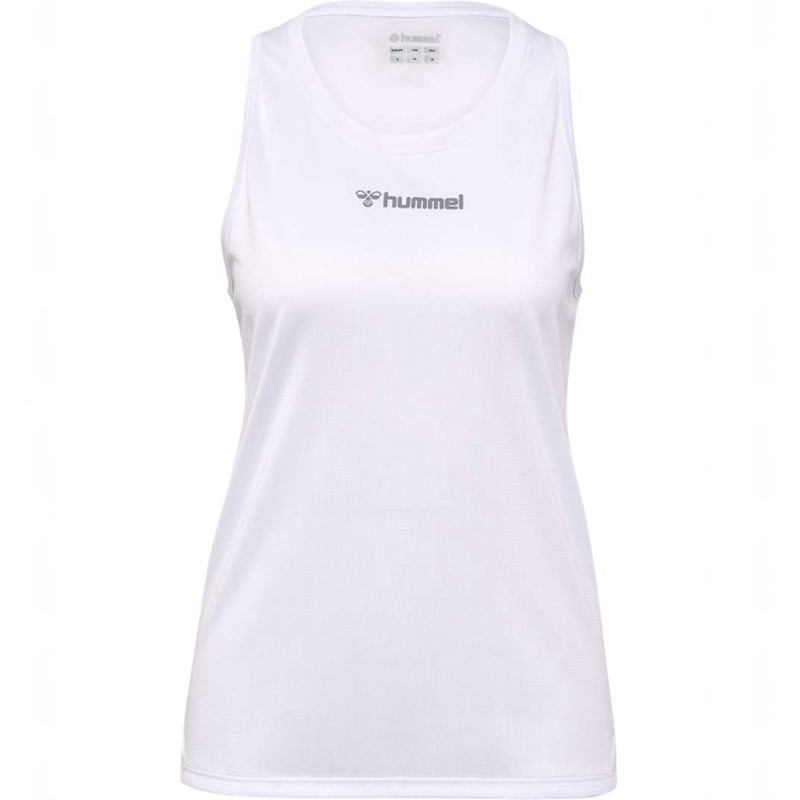 Hummel Run Singlet S/L Tanktop Damen Weiß | 069639-718
