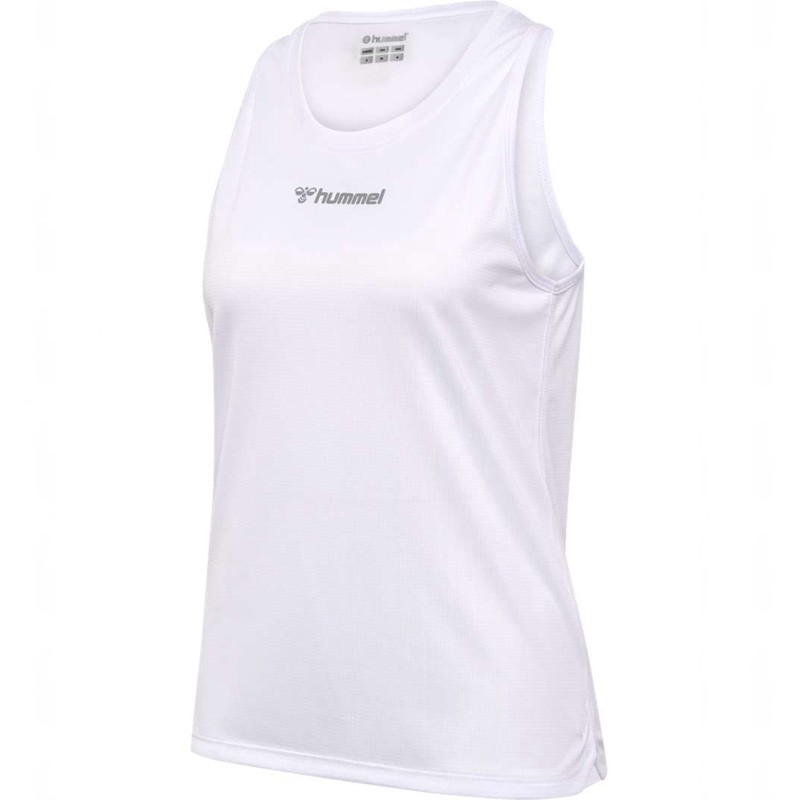 Hummel Run Singlet S/L Tanktop Damen Weiß | 069639-718