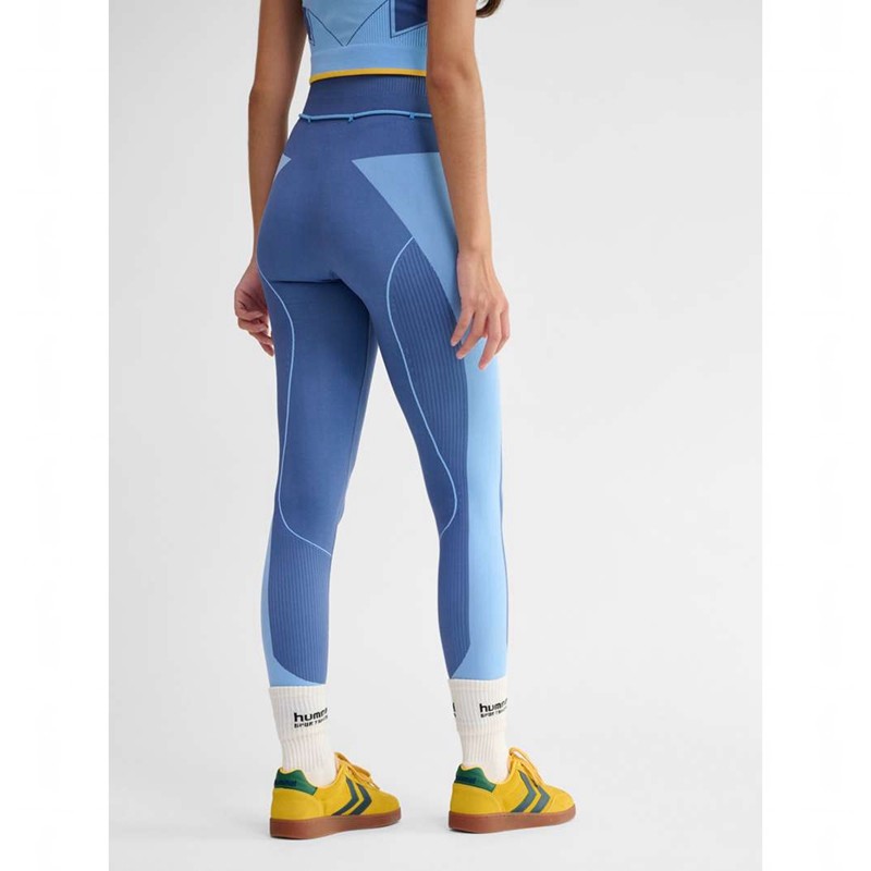 Hummel Seamless High Waist Strumpfhose Damen Blau | 550110-492