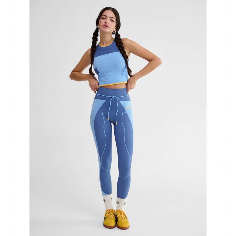 Hummel Seamless High Waist Strumpfhose Damen Blau | 550110-492