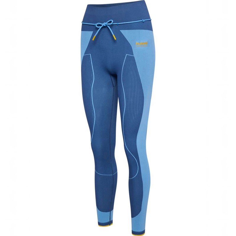 Hummel Seamless High Waist Strumpfhose Damen Blau | 550110-492