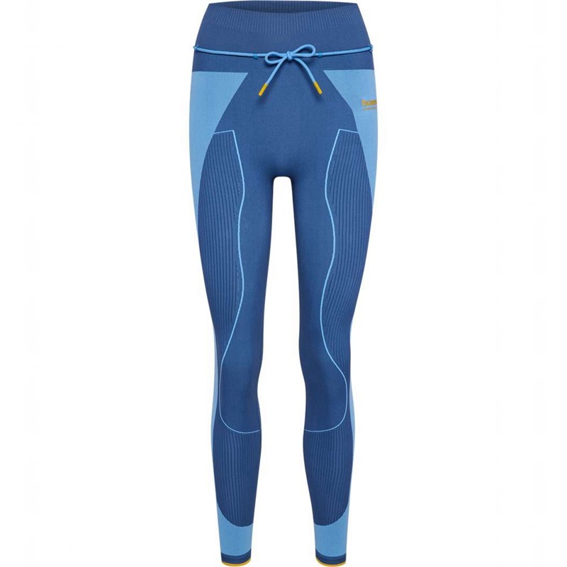 Hummel Seamless High Waist Strumpfhose Damen Blau | 550110-492