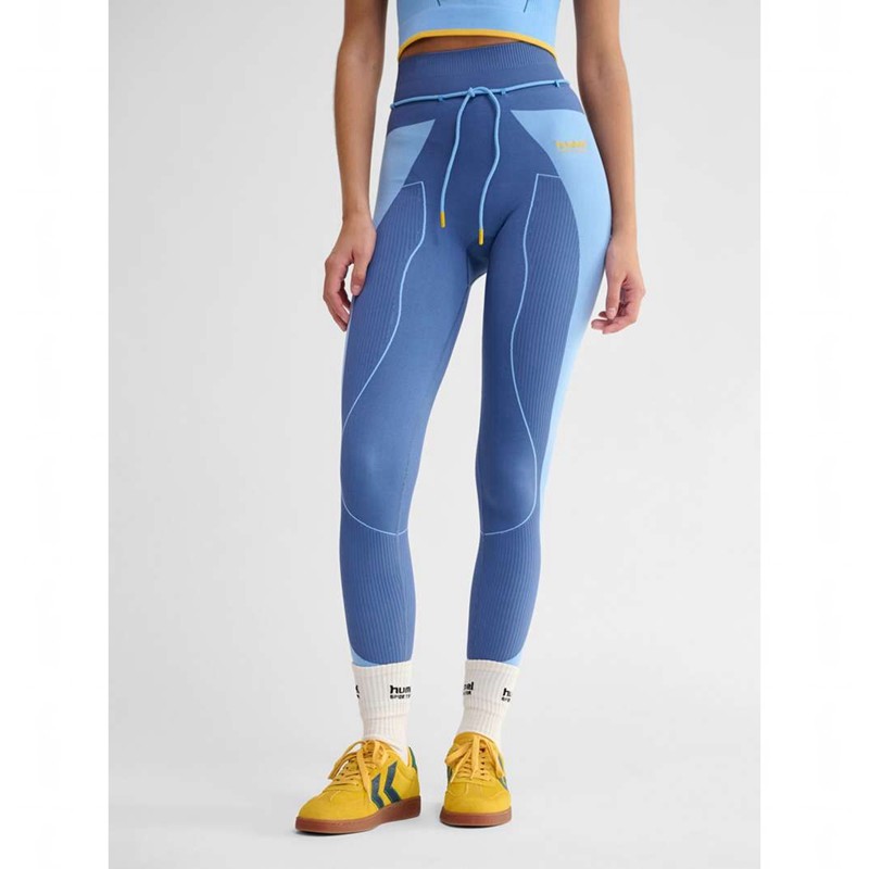 Hummel Seamless High Waist Strumpfhose Damen Blau | 550110-492