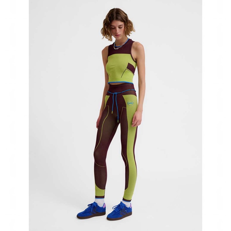 Hummel Seamless High Waist Strumpfhose Damen Grün | 128294-414