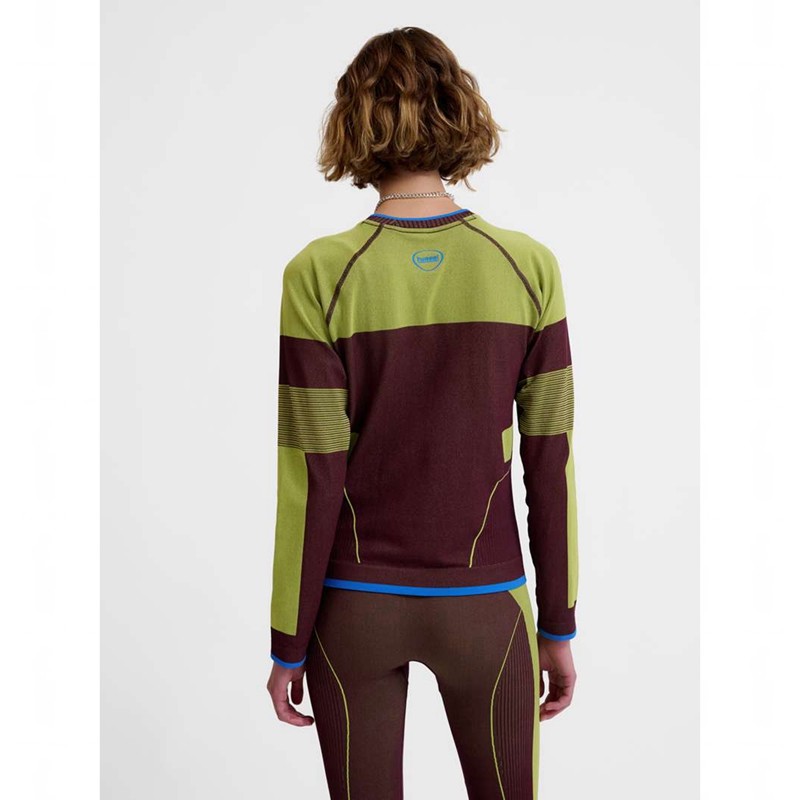 Hummel Seamless Ls T-shirts Damen Grün | 813664-856
