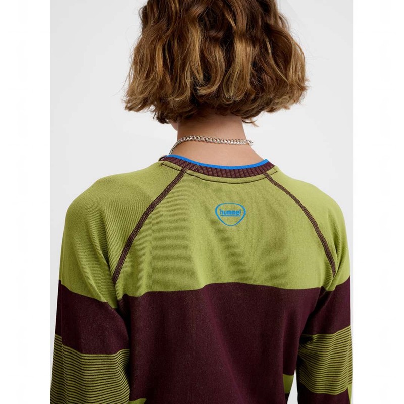 Hummel Seamless Ls T-shirts Damen Grün | 813664-856