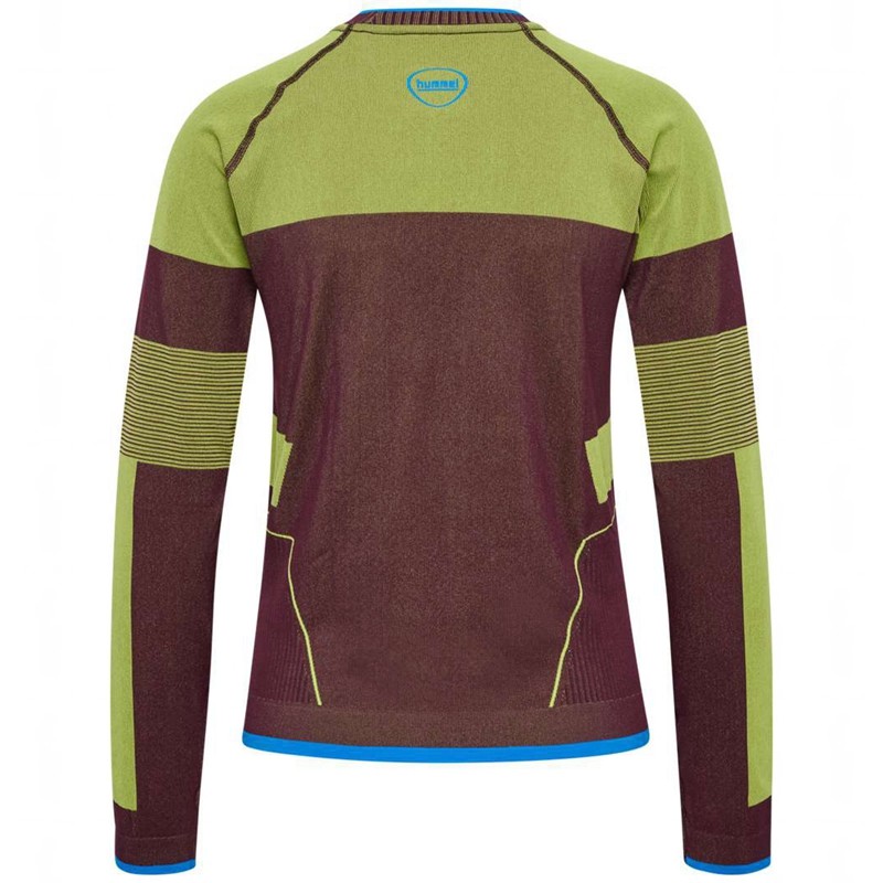 Hummel Seamless Ls T-shirts Damen Grün | 813664-856