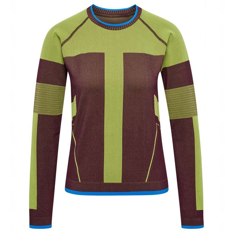 Hummel Seamless Ls T-shirts Damen Grün | 813664-856