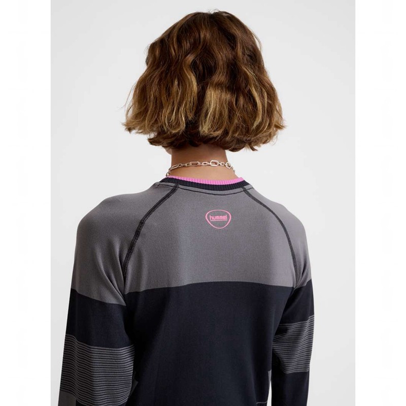 Hummel Seamless Ls T-shirts Damen Schwarz | 076354-969
