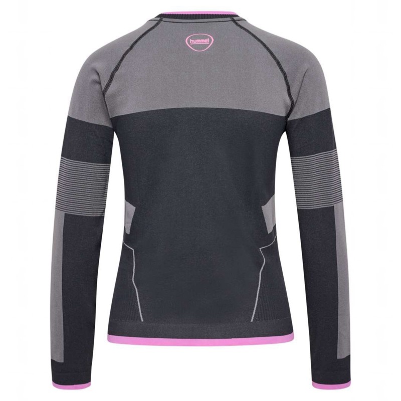 Hummel Seamless Ls T-shirts Damen Schwarz | 076354-969
