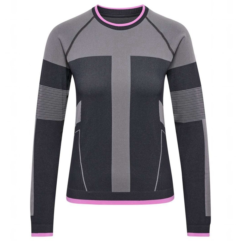 Hummel Seamless Ls T-shirts Damen Schwarz | 076354-969