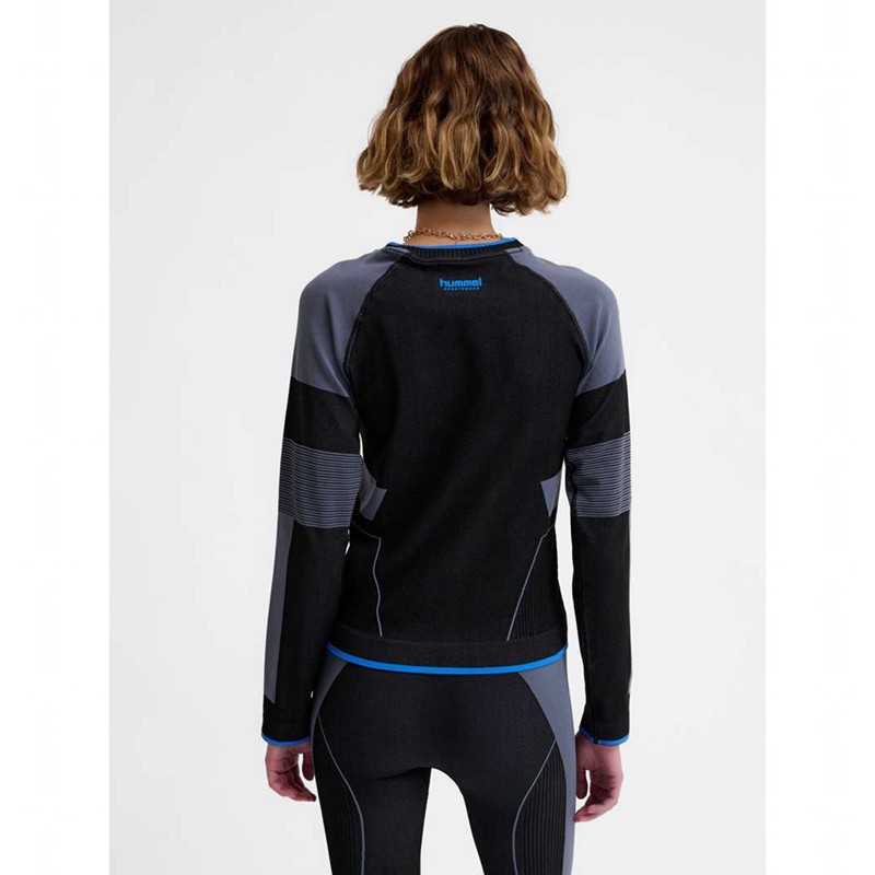 Hummel Seamless Tee Ls T-shirts Damen Schwarz | 640646-328