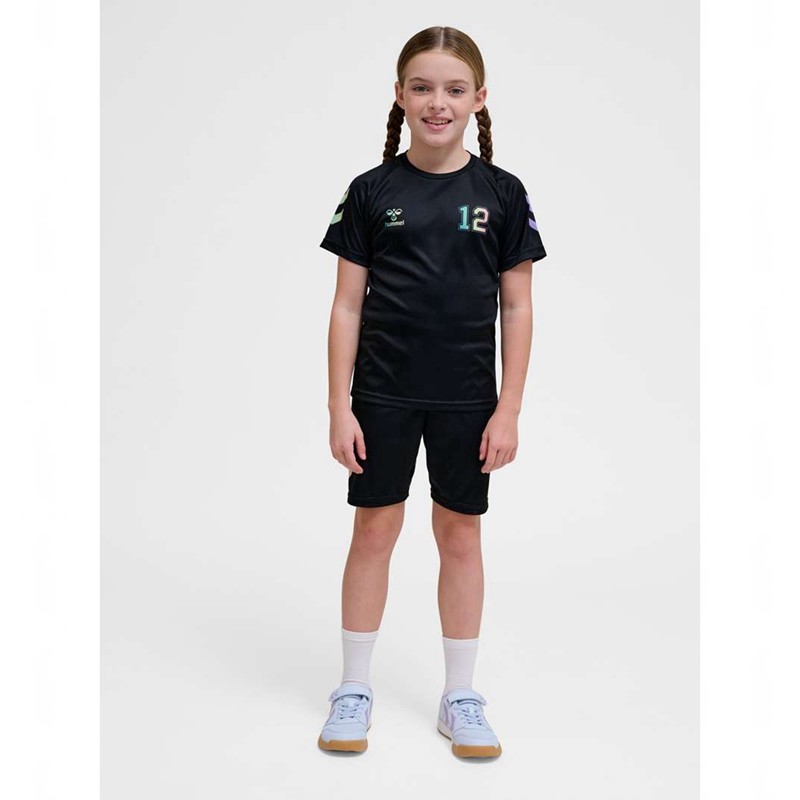 Hummel Shimmer S/S T-shirts Kinder Schwarz | 978435-063