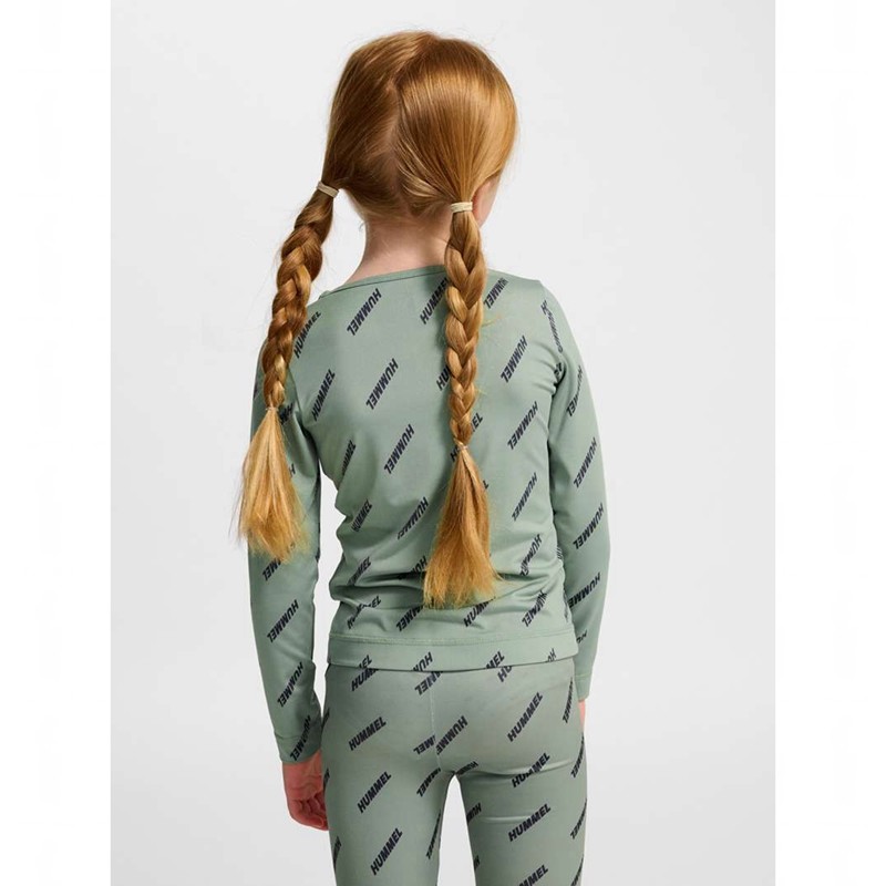 Hummel Silje Top L/S T-shirts Kinder Grün | 498457-746