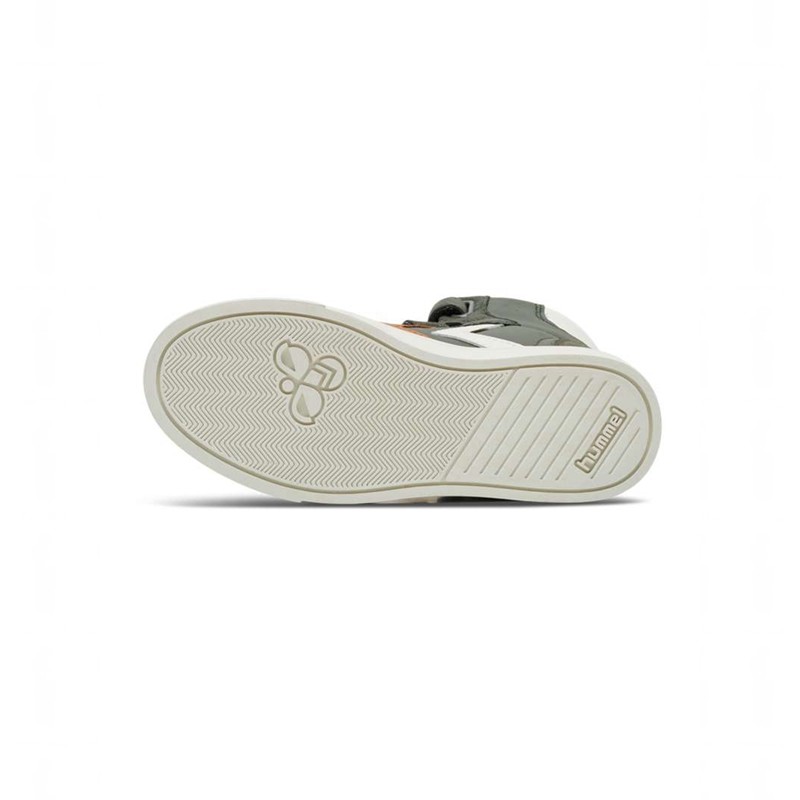 Hummel Slimmer Stadil Leather High Jr Sneakers Kinder Grün | 635135-494