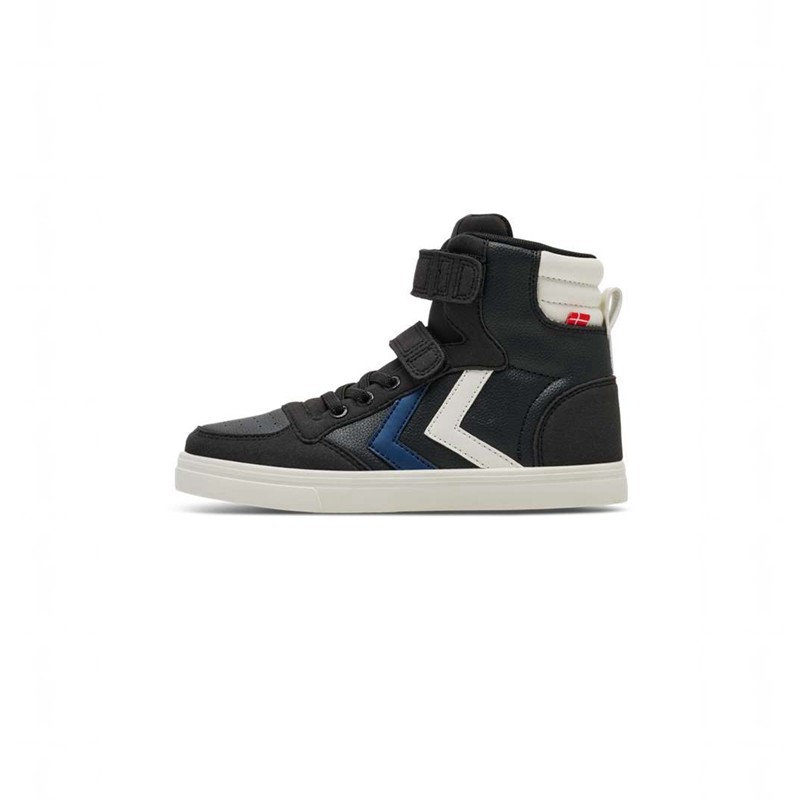Hummel Slimmer Stadil Leather High Jr Sneakers Kinder Schwarz | 562173-281