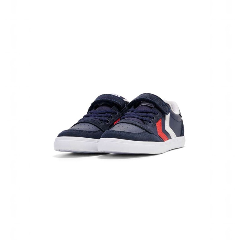 Hummel Slimmer Stadil Leather Low Jr Sneakers Kinder Navy | 376467-268