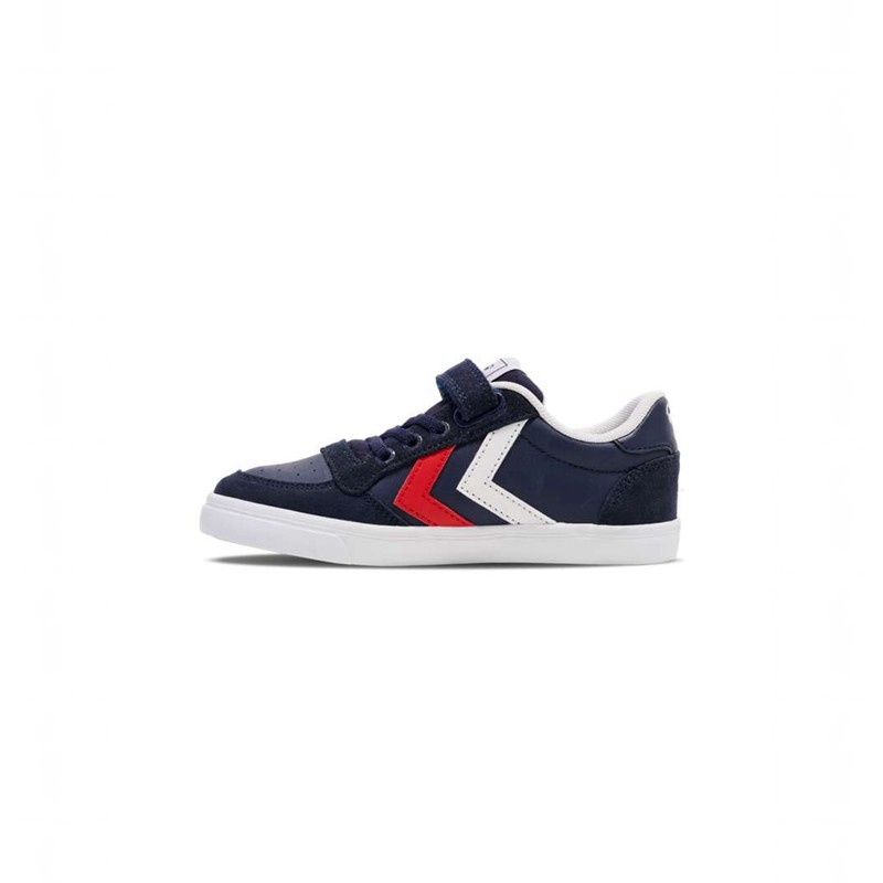 Hummel Slimmer Stadil Leather Low Jr Sneakers Kinder Navy | 376467-268
