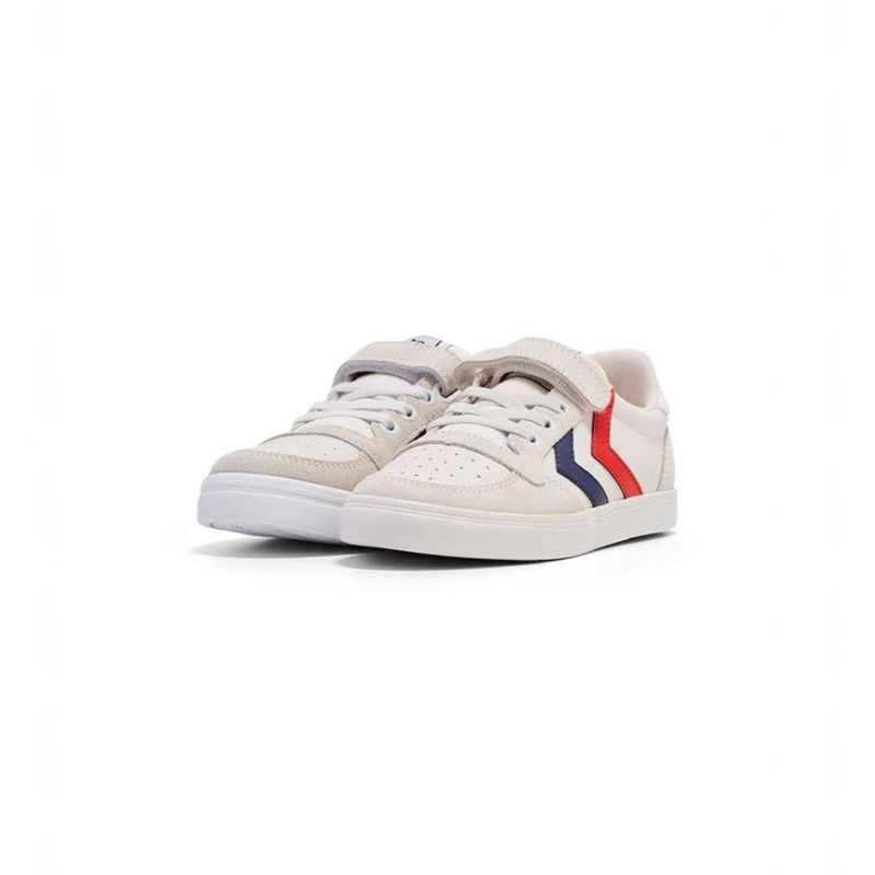 Hummel Slimmer Stadil Leather Low Jr Sneakers Kinder Weiß | 032608-292