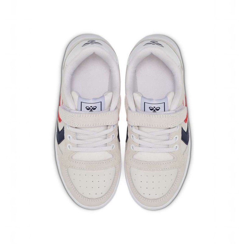 Hummel Slimmer Stadil Leather Low Jr Sneakers Kinder Weiß | 032608-292