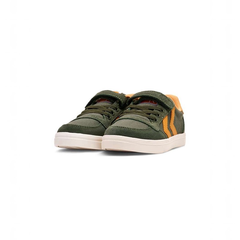 Hummel Slimmer Stadil Low Jr Sneakers Kinder Grün | 010011-092