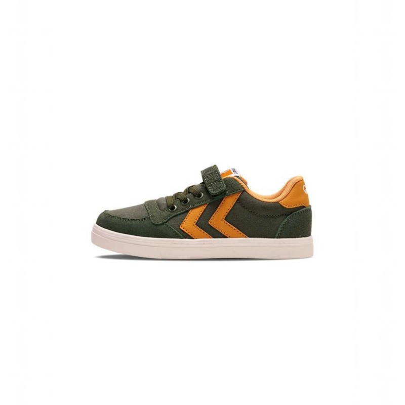 Hummel Slimmer Stadil Low Jr Sneakers Kinder Grün | 010011-092