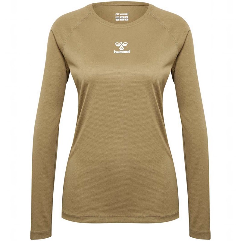 Hummel Sprint Mesh L/S T-shirts Damen Braun | 636754-444