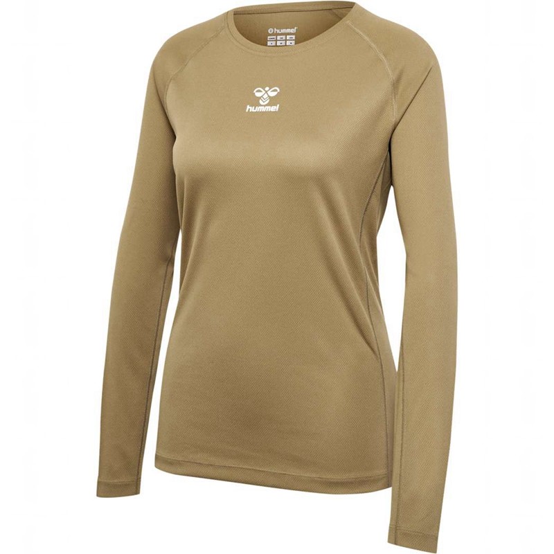 Hummel Sprint Mesh L/S T-shirts Damen Braun | 636754-444