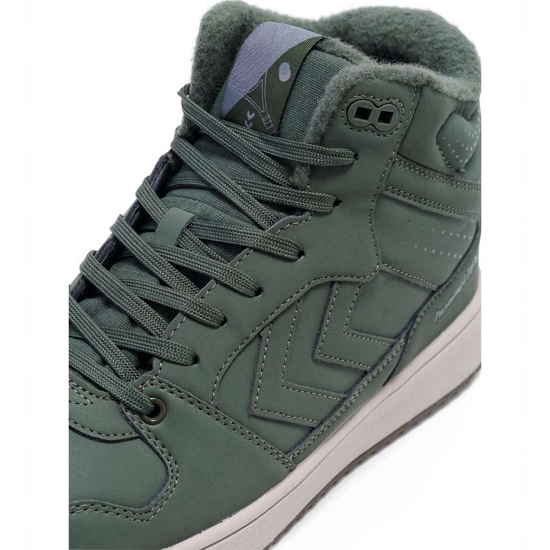 Hummel St. Power Play Mid Tex Sneakers Herren Grün | 215712-835