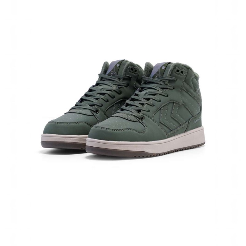 Hummel St. Power Play Mid Tex Sneakers Herren Grün | 215712-835