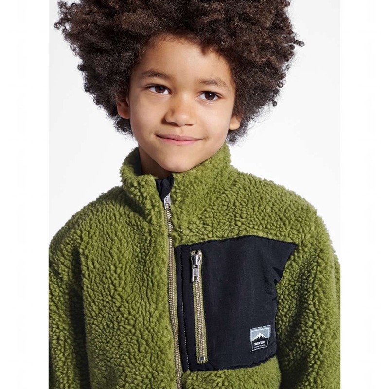 Hummel Stmventure Fleecejacken Kinder Olivgrün | 257045-258