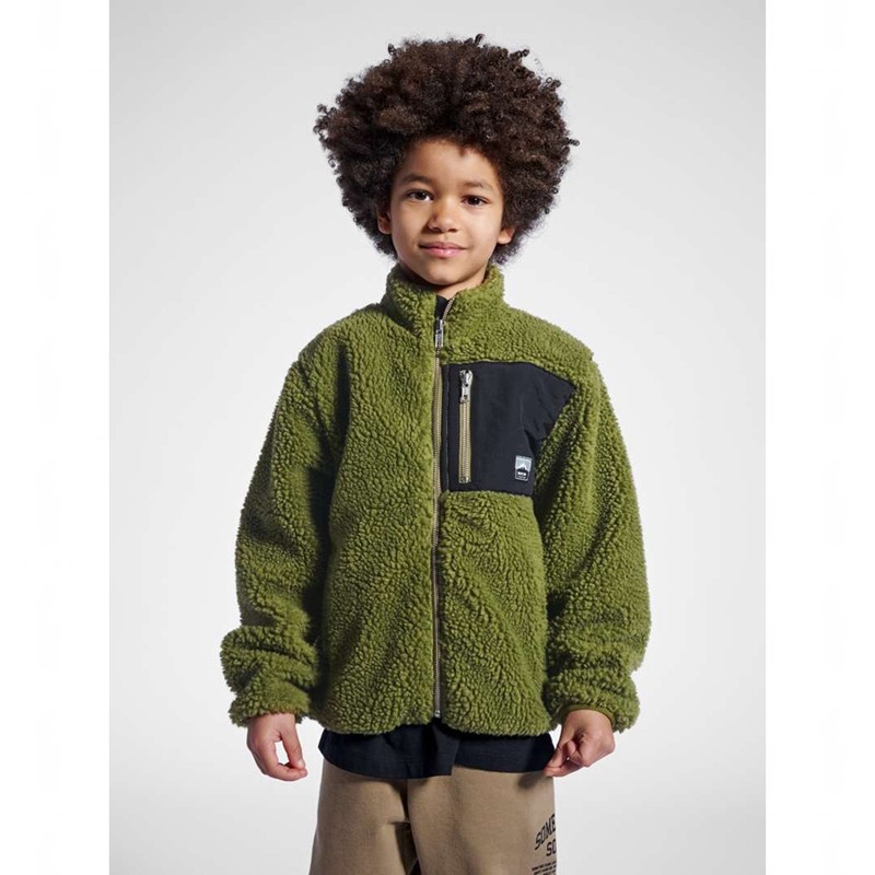 Hummel Stmventure Fleecejacken Kinder Olivgrün | 257045-258