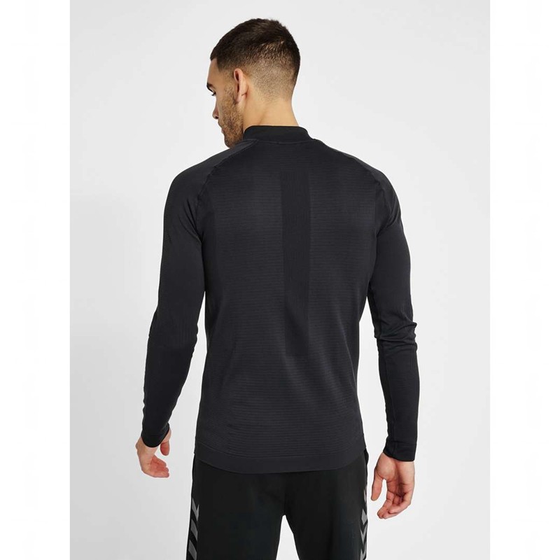 Hummel Stroke Seamless Half Zip Grundschicht Herren Schwarz | 245893-093