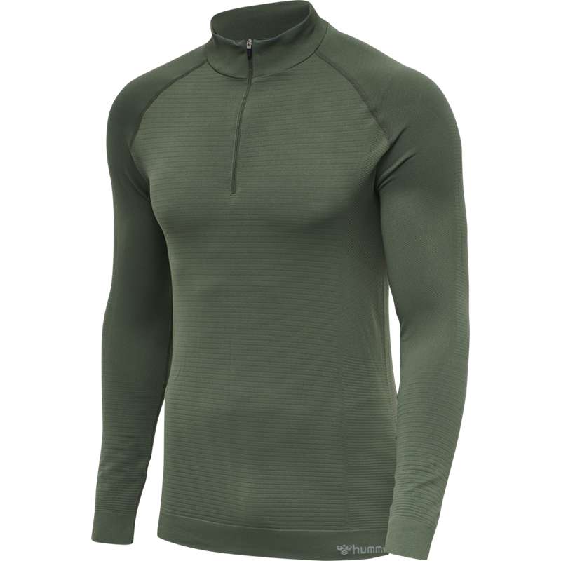 Hummel Stroke Seamless Half Zip Grundschicht Herren Grün | 190769-411