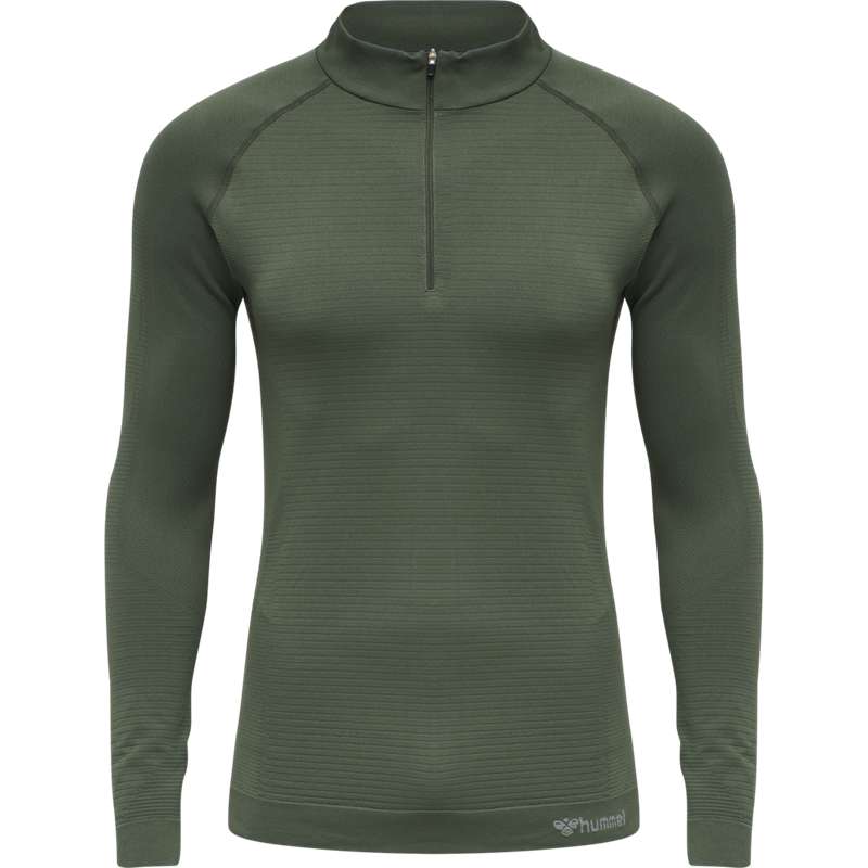 Hummel Stroke Seamless Half Zip Grundschicht Herren Grün | 190769-411