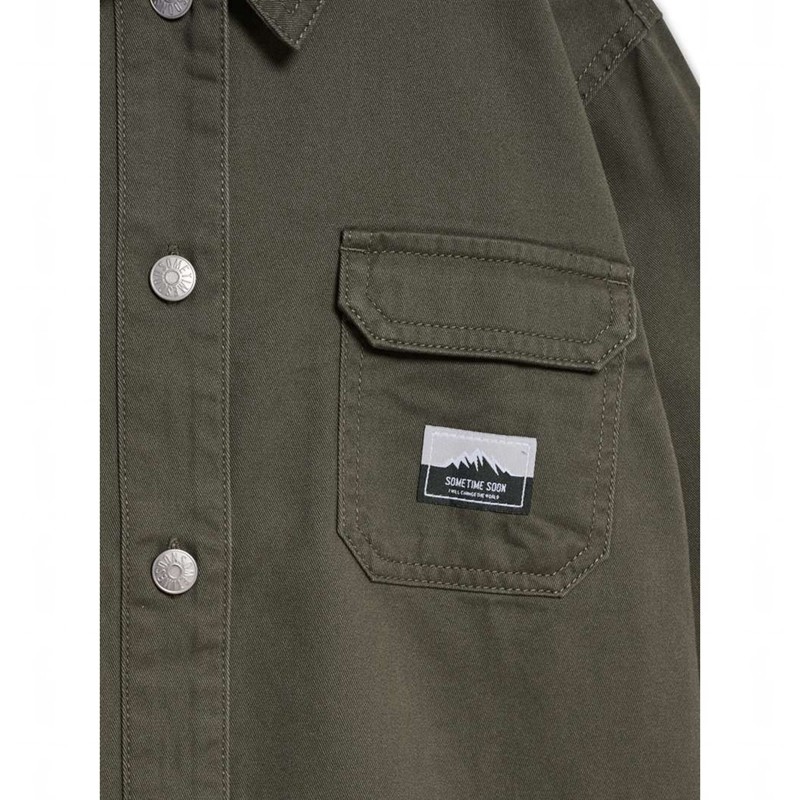 Hummel Stsark Überhemd Kinder Olivgrün | 910822-645